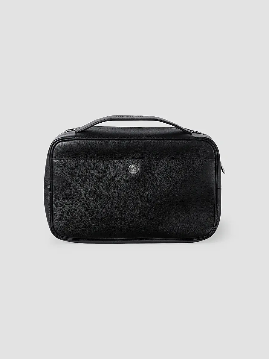 Brunello Cucinelli Grained Leather Travel Beauty Case | Thumbnail 2