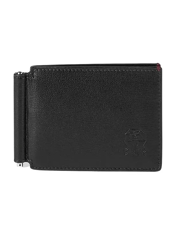 Brunello Cucinelli Men's Grained Leather Money Clip Wallet
