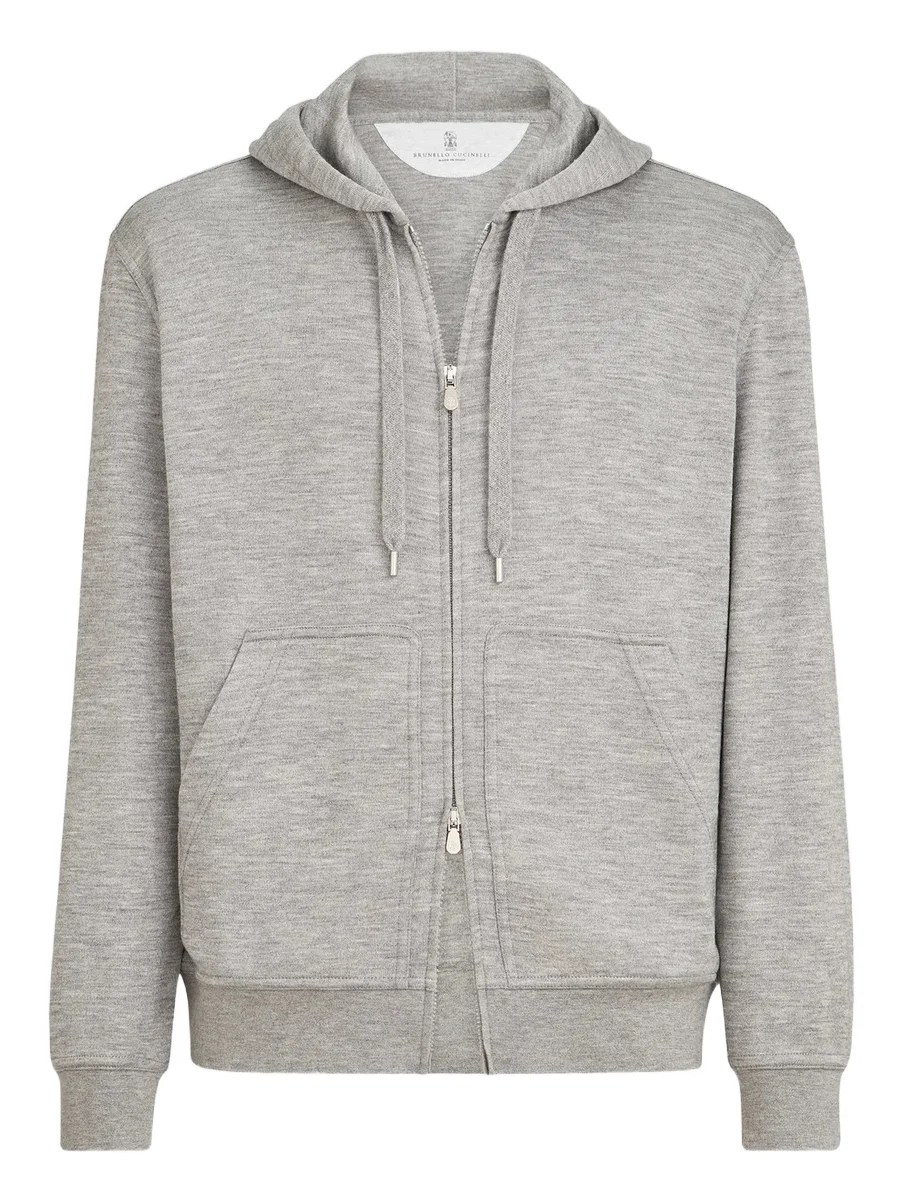 Brunello Cucinelli Men's Cashmere and Silk French Terry Hooded Sweatshirt