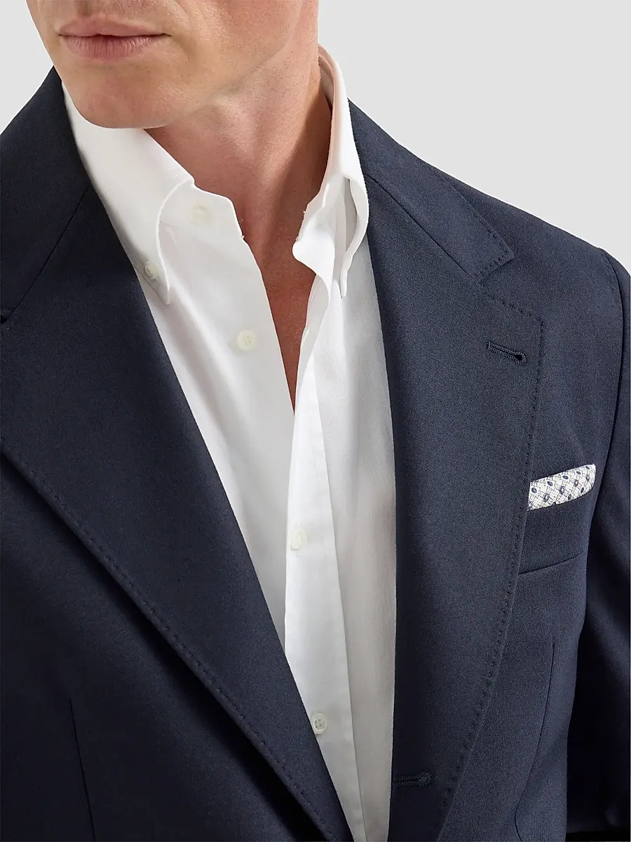 Brunello Cucinelli Men's Virgin Wool Flannel Deconstructed Cavallo Blazer | Thumbnail 6 Brunello Cucinelli Men's Virgin Wool Flannel Deconstructed Cavallo Blazer | Thumbnail 6
