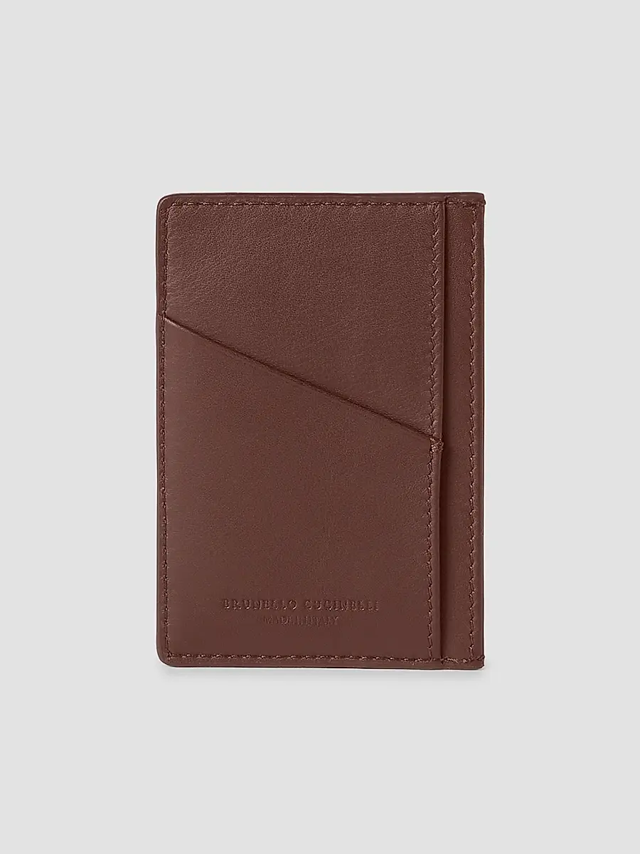 Brunello Cucinelli Men's Smooth Calfskin Card Holder | Thumbnail 2 Brunello Cucinelli Men's Smooth Calfskin Card Holder | Thumbnail 2