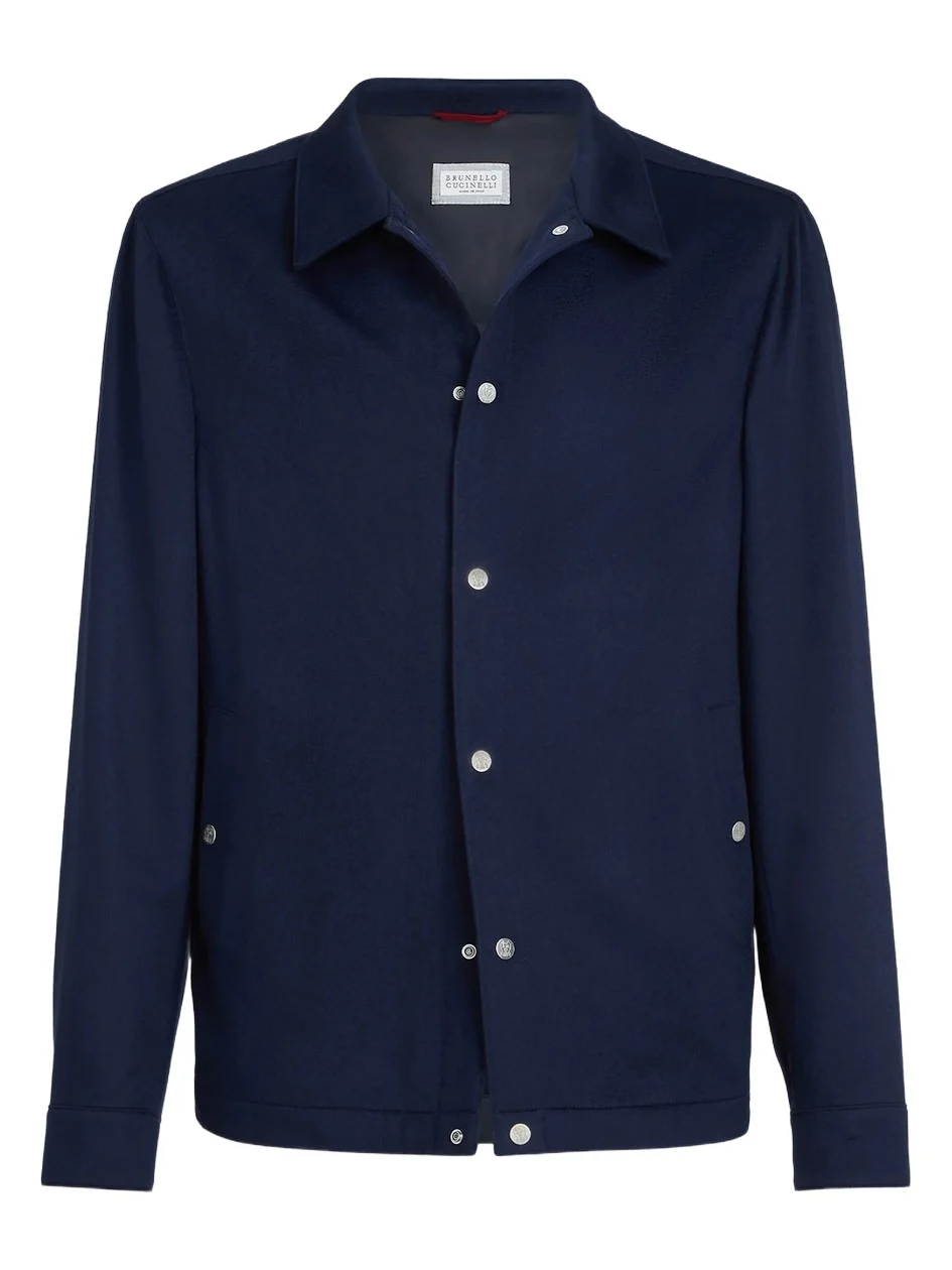 Brunello Cucinelli Men's Lightweight Cashmere Flannel Outerwear Jacket