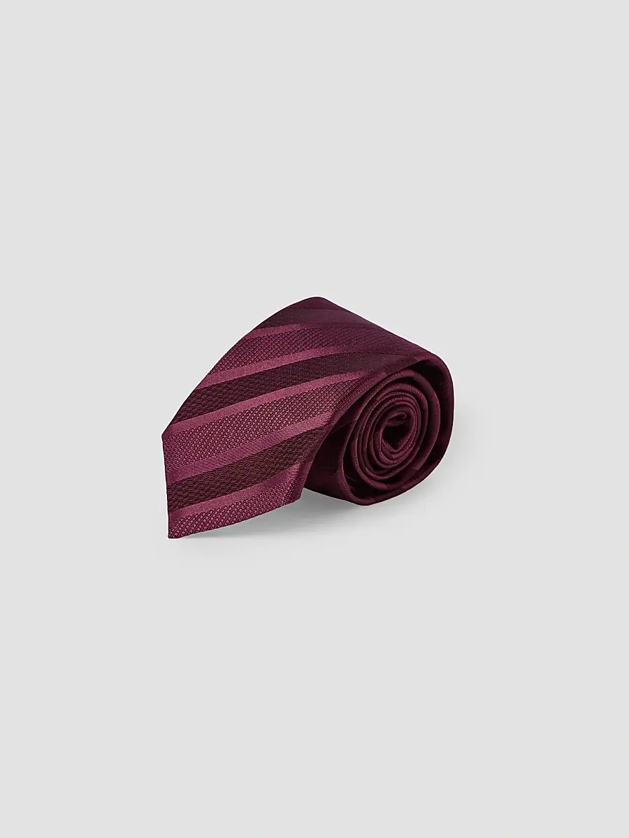 Brunello Cucinelli Men's Textured Tone-on-Tone Stripe Silk Tie | Thumbnail 3 Brunello Cucinelli Men's Textured Tone-on-Tone Stripe Silk Tie | Thumbnail 3
