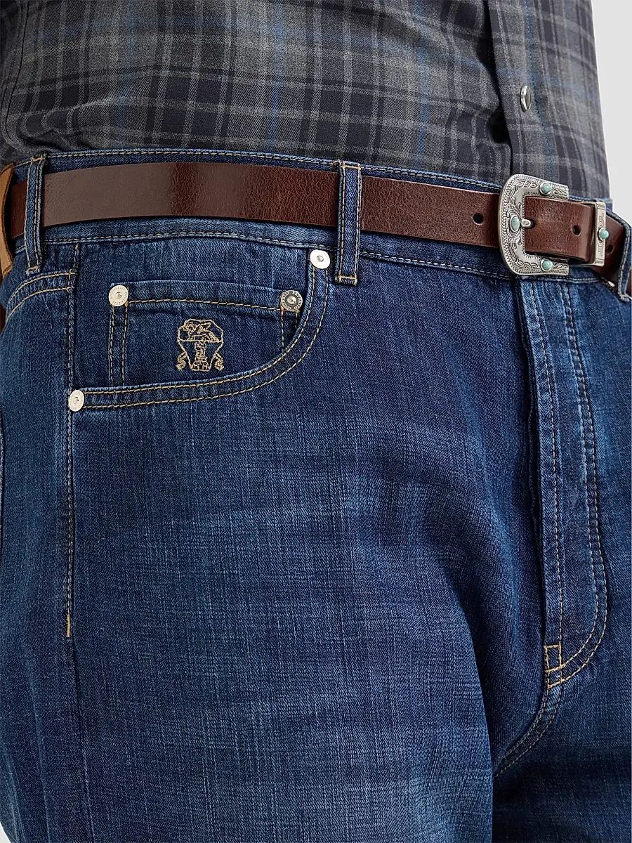 Brunello Cucinelli Men's Lightweight Old Denim Iconic Fit Five-Pocket Jeans | Thumbnail 6