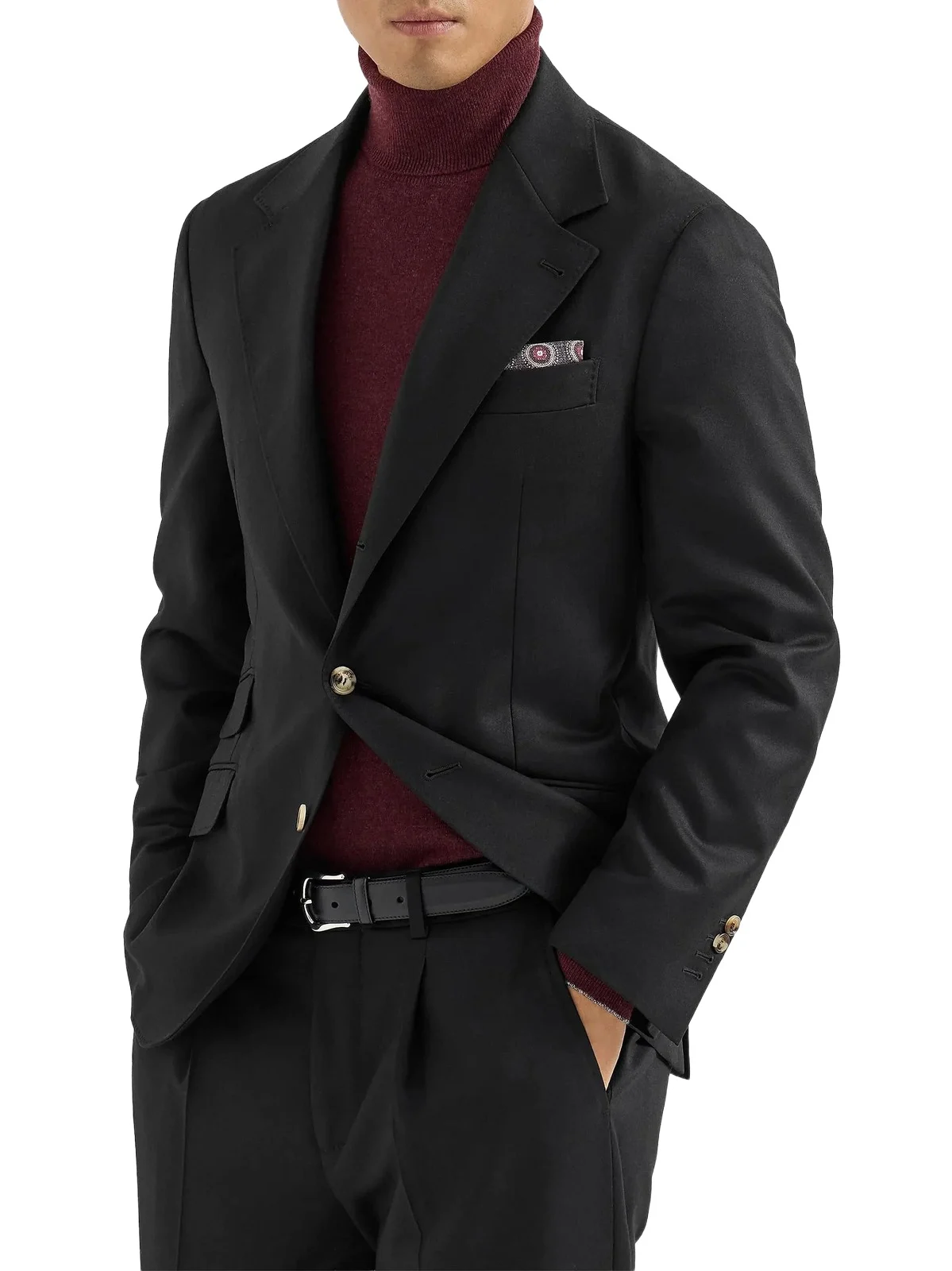 Brunello Cucinelli Men's Virgin Wool Flannel Deconstructed Cavallo Blazer