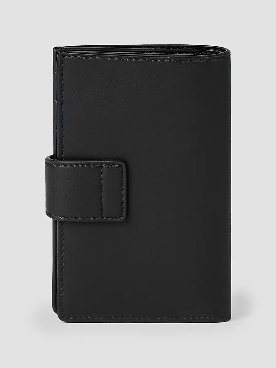 Brunello Cucinelli Men's Brushed Leather Wallet with Zipper - Black | Thumbnail 3 Brunello Cucinelli Men's Brushed Leather Wallet with Zipper - Black | Thumbnail 3