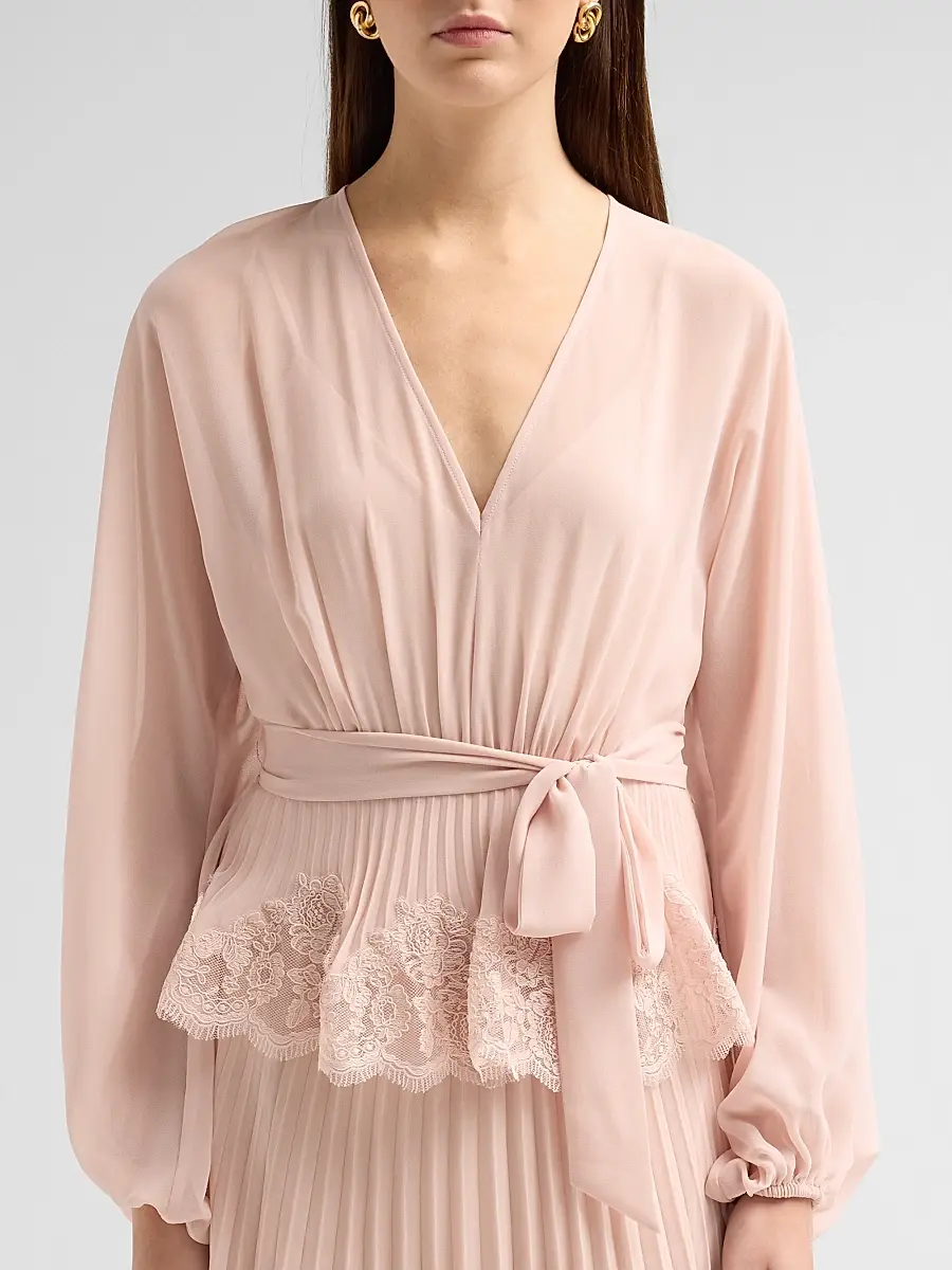 Zimmermann Women's Pleated Lace Midi Dress | Thumbnail 5 Zimmermann Women's Pleated Lace Midi Dress | Thumbnail 5