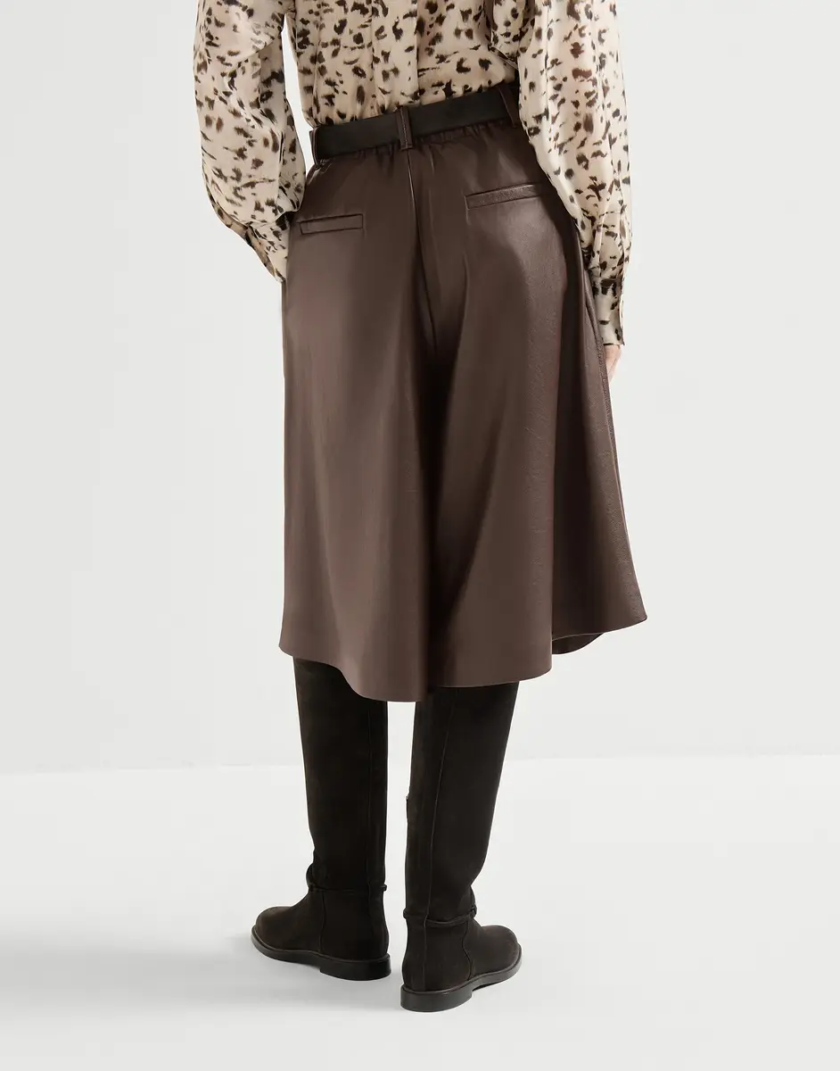Brunello Cucinelli Nappa leather wide Bermuda shorts | Thumbnail 4 Brunello Cucinelli Nappa leather wide Bermuda shorts | Thumbnail 4