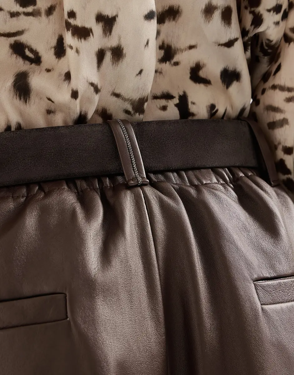 Brunello Cucinelli Nappa leather wide Bermuda shorts | Thumbnail 5 Brunello Cucinelli Nappa leather wide Bermuda shorts | Thumbnail 5