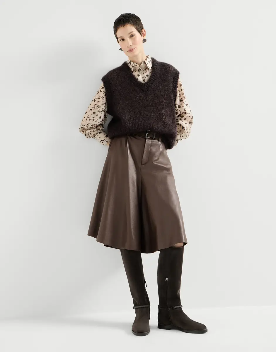 Brunello Cucinelli Nappa leather wide Bermuda shorts | Thumbnail 6 Brunello Cucinelli Nappa leather wide Bermuda shorts | Thumbnail 6