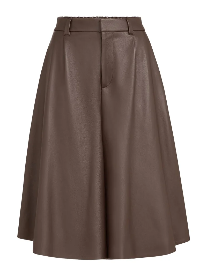 Brunello Cucinelli Nappa leather wide Bermuda shorts