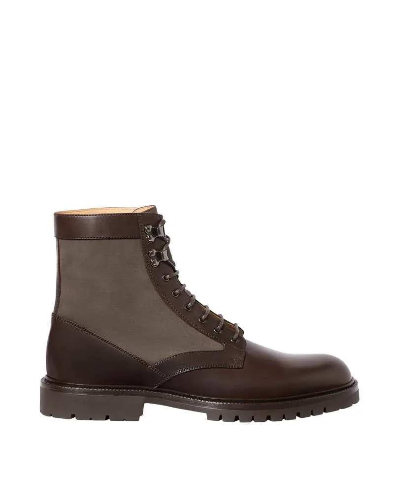 Brunello Cucinelli Calfskin and techno fabric boots | Image 1 Brunello Cucinelli Calfskin and techno fabric boots | Image 1