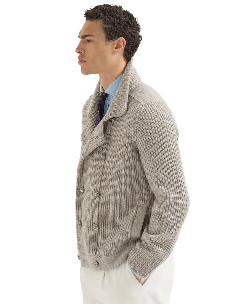 Brunello Cucinelli Half English Rib knit cardigan | Thumbnail 5 Brunello Cucinelli Half English Rib knit cardigan | Thumbnail 5