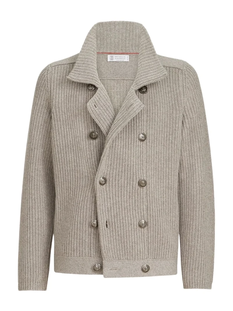 Brunello Cucinelli Half English Rib knit cardigan