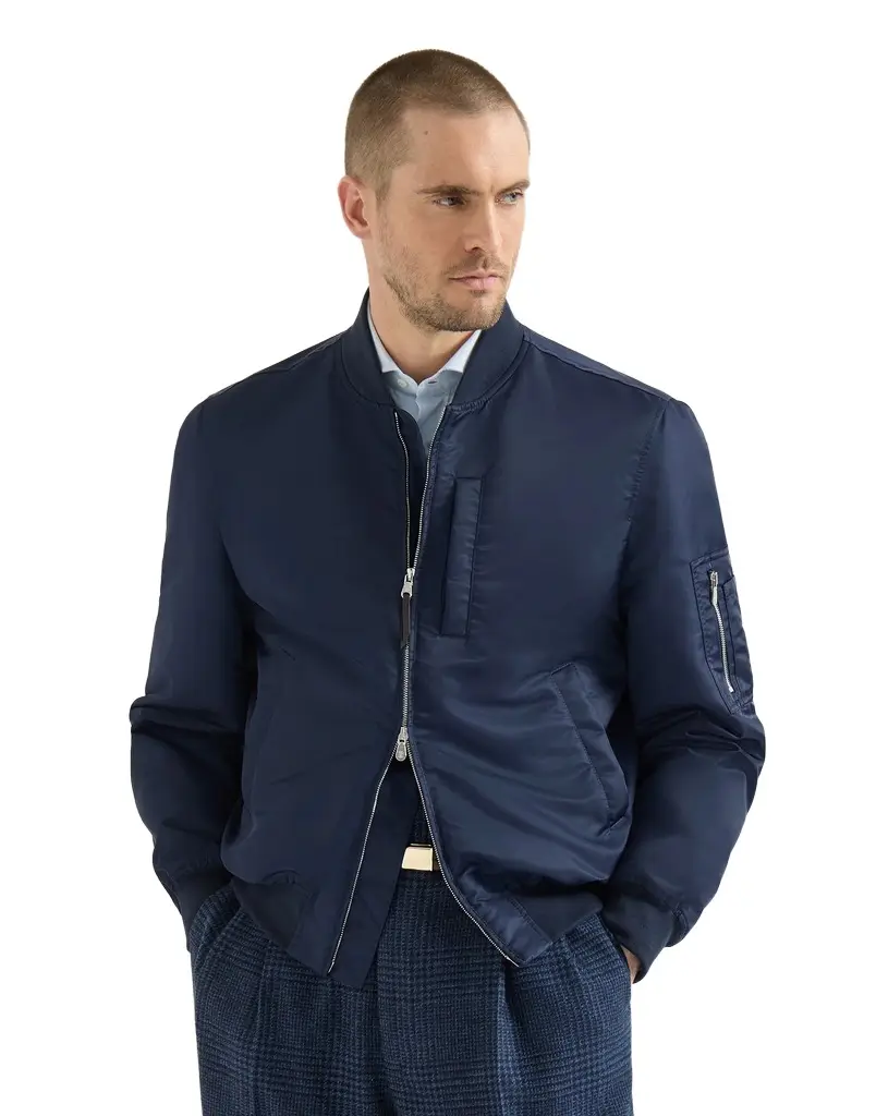 Brunello Cucinelli Techno satin bomber jacket | Thumbnail 2