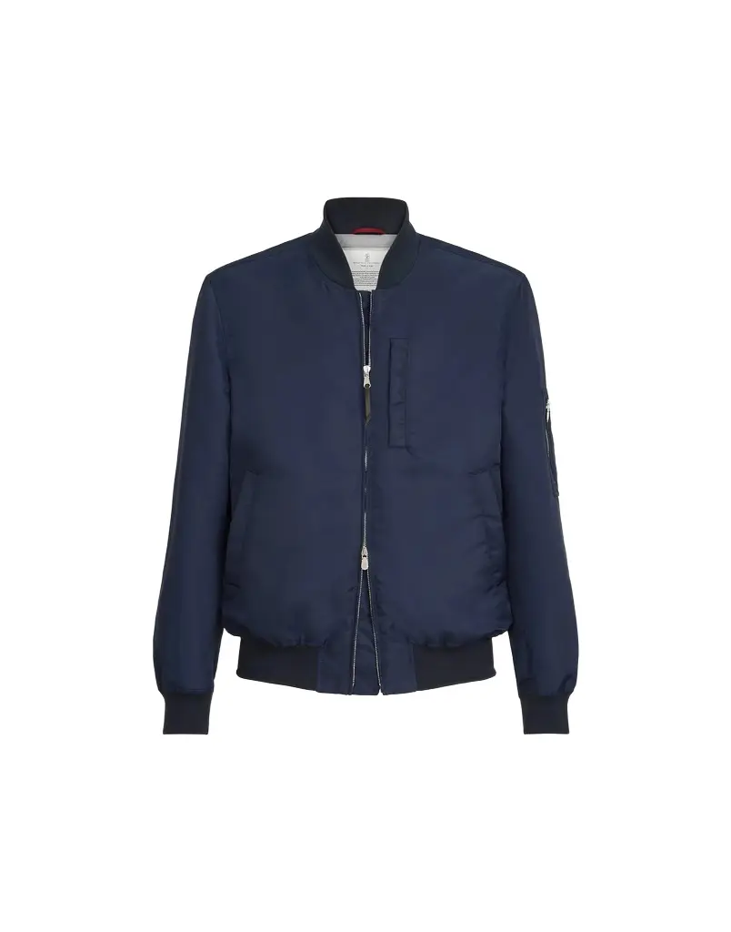 Brunello Cucinelli Techno satin bomber jacket | Image 1 Brunello Cucinelli Techno satin bomber jacket | Image 1