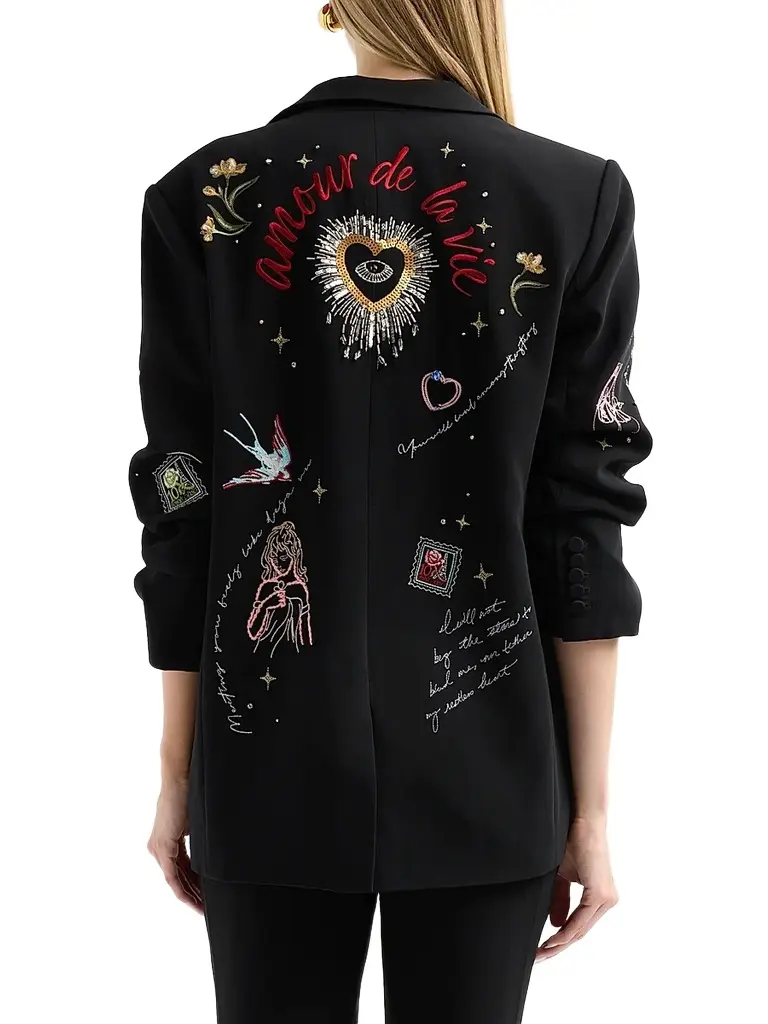 Cinq à Sept Women's Kelsa Starry Scribbles Blazer | Thumbnail 3