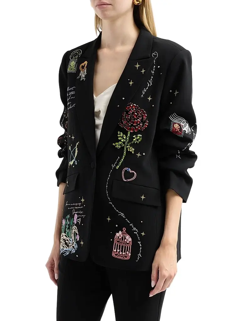 Cinq à Sept Women's Kelsa Starry Scribbles Blazer | Thumbnail 4