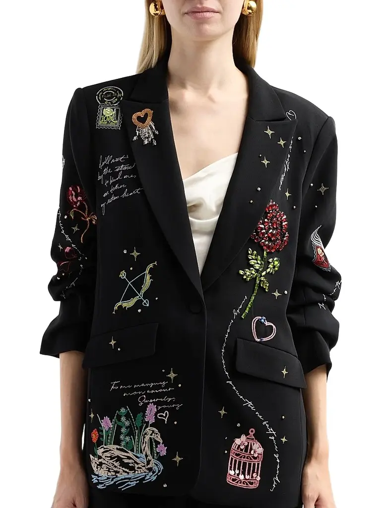 Cinq à Sept Women's Kelsa Starry Scribbles Blazer | Thumbnail 5