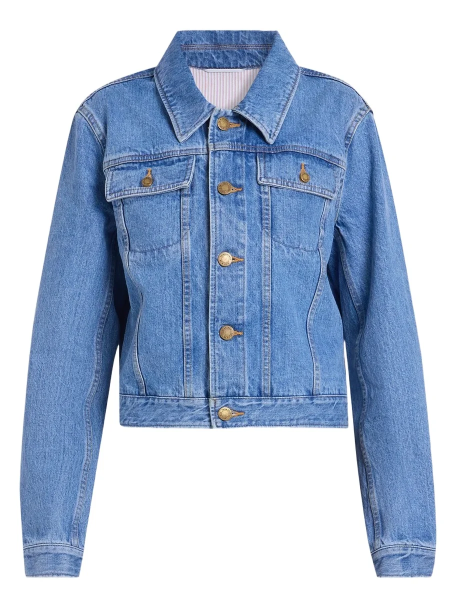 Thom Browne Women's Shrunken-Fit Denim Jacket