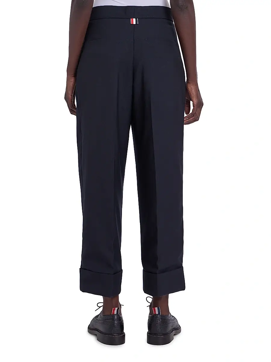 Thom Browne Women's Wool Cardigan-Style Pocket Trousers | Thumbnail 5 Thom Browne Women's Wool Cardigan-Style Pocket Trousers | Thumbnail 5