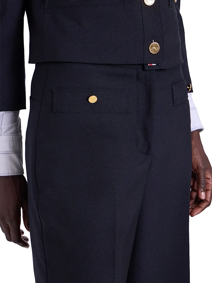 Thom Browne Women's Wool Cardigan-Style Pocket Trousers | Thumbnail 6 Thom Browne Women's Wool Cardigan-Style Pocket Trousers | Thumbnail 6