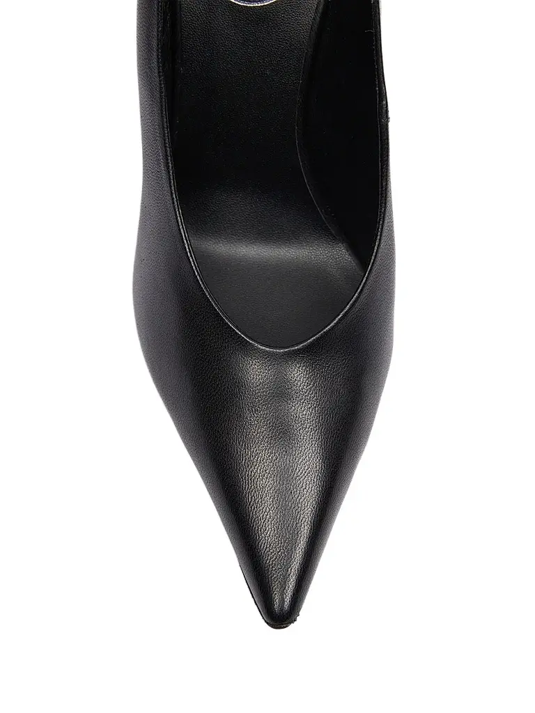 Roger Vivier Women's Choc Decollette 100MM Leather Curved-Heel Pumps | Thumbnail 4 Roger Vivier Women's Choc Decollette 100MM Leather Curved-Heel Pumps | Thumbnail 4