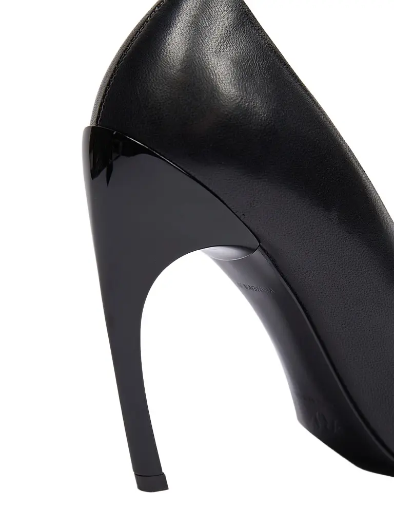 Roger Vivier Women's Choc Decollette 100MM Leather Curved-Heel Pumps | Thumbnail 6 Roger Vivier Women's Choc Decollette 100MM Leather Curved-Heel Pumps | Thumbnail 6