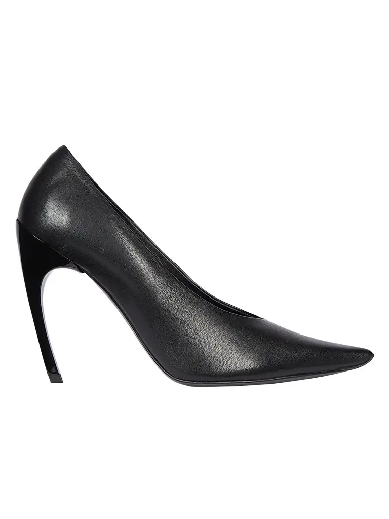 Roger Vivier Women's Choc Decollette 100MM Leather Curved-Heel Pumps - Nero | Image 1 Roger Vivier Women's Choc Decollette 100MM Leather Curved-Heel Pumps - Nero | Image 1