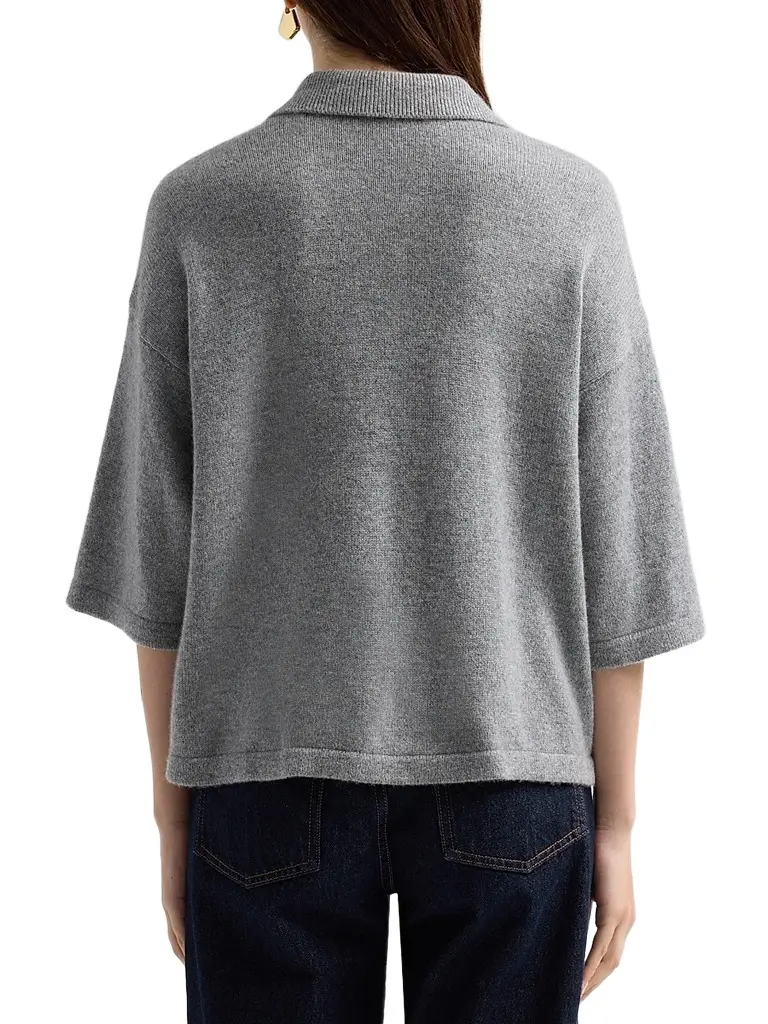 Frame Women's The Academy Cashmere Polo Shirt | Thumbnail 3