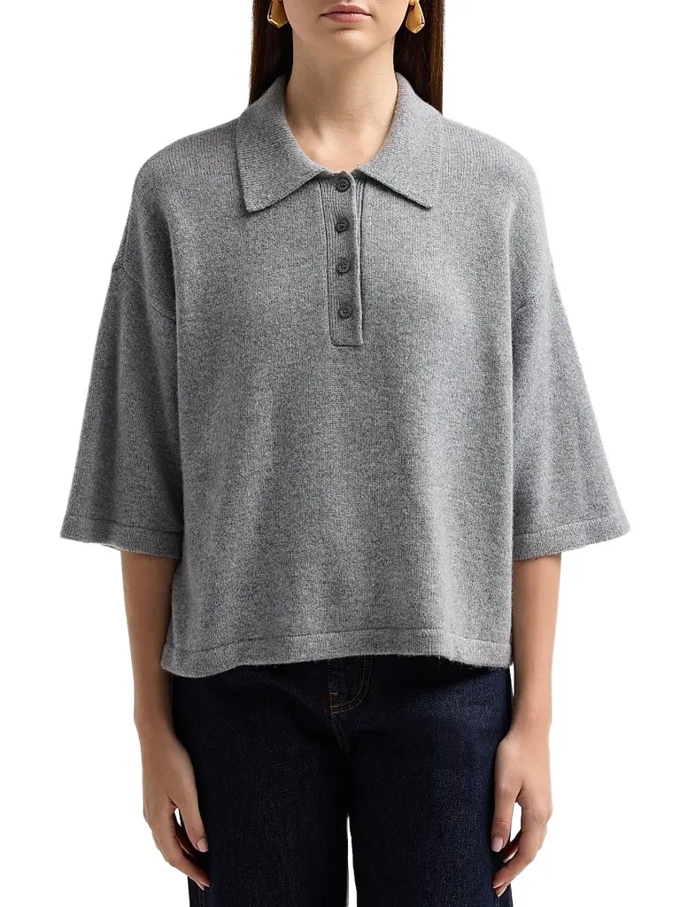 Frame Women's The Academy Cashmere Polo Shirt | Thumbnail 5