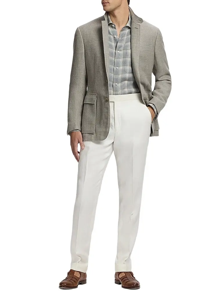 Ralph Lauren Purple Label Men's Textured Open Weave Single-Breasted Sport Coat | Thumbnail 2