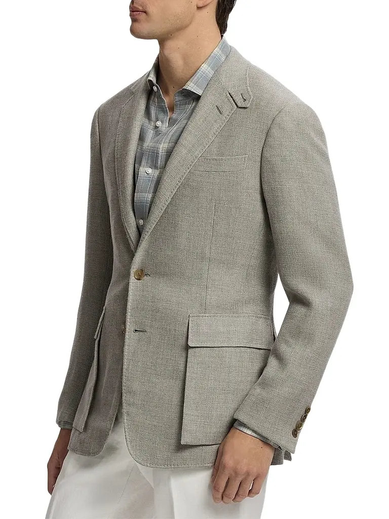 Ralph Lauren Purple Label Men's Textured Open Weave Single-Breasted Sport Coat | Thumbnail 7