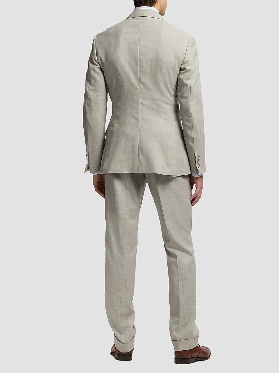Ralph Lauren Purple Label Men's Double-Breasted Wool Flannel Suit | Thumbnail 2