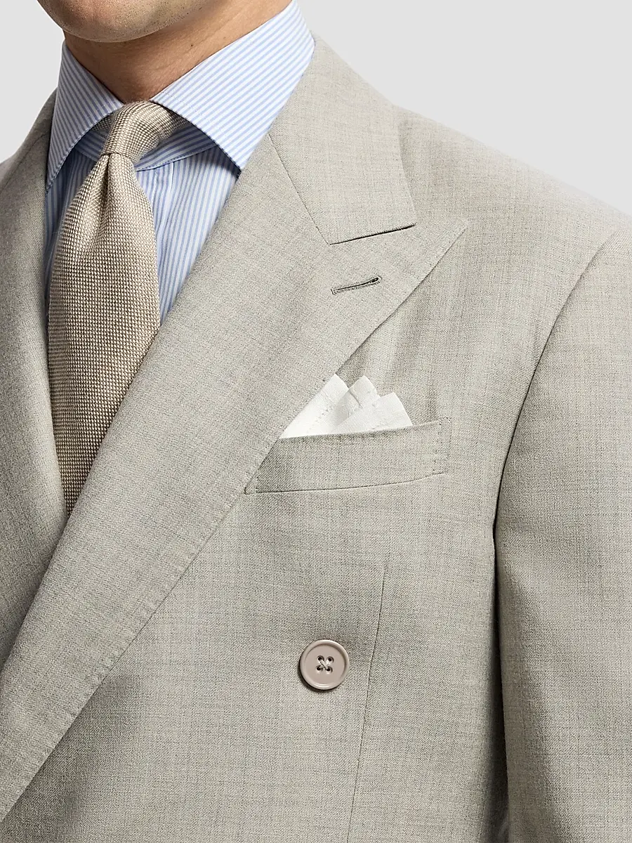 Ralph Lauren Purple Label Men's Double-Breasted Wool Flannel Suit | Thumbnail 4