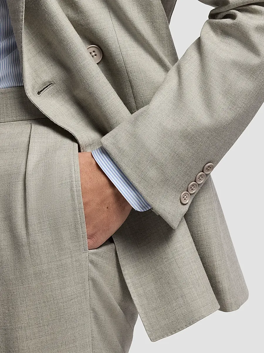 Ralph Lauren Purple Label Men's Double-Breasted Wool Flannel Suit | Thumbnail 5