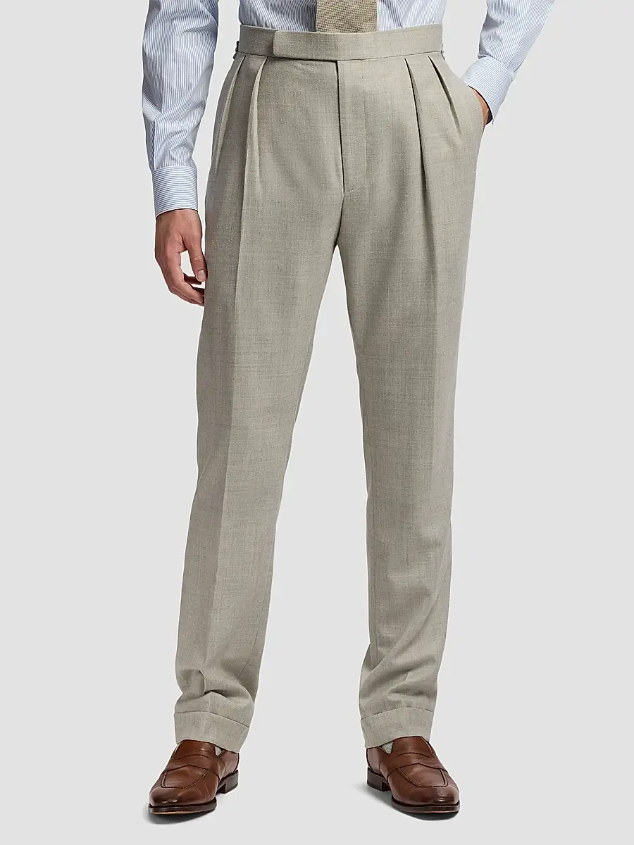 Ralph Lauren Purple Label Men's Double-Breasted Wool Flannel Suit | Thumbnail 7