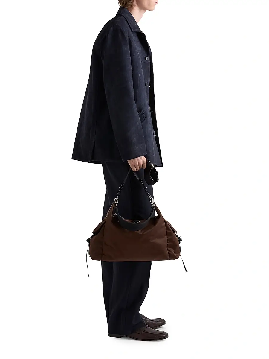 Prada Men's Explore Re-Nylon and Leather Bag - Brown | Thumbnail 2 Prada Men's Explore Re-Nylon and Leather Bag - Brown | Thumbnail 2