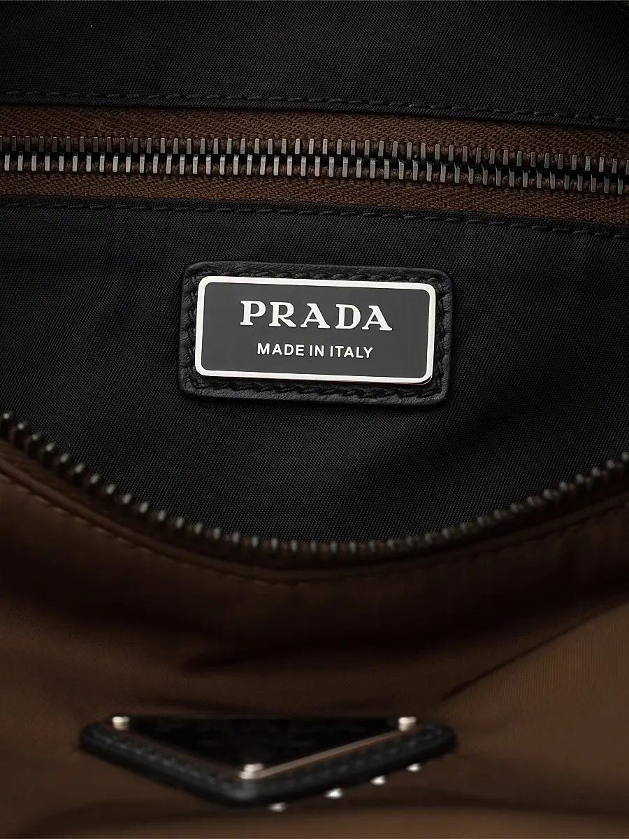 Prada Men's Explore Re-Nylon and Leather Bag - Brown | Thumbnail 8 Prada Men's Explore Re-Nylon and Leather Bag - Brown | Thumbnail 8