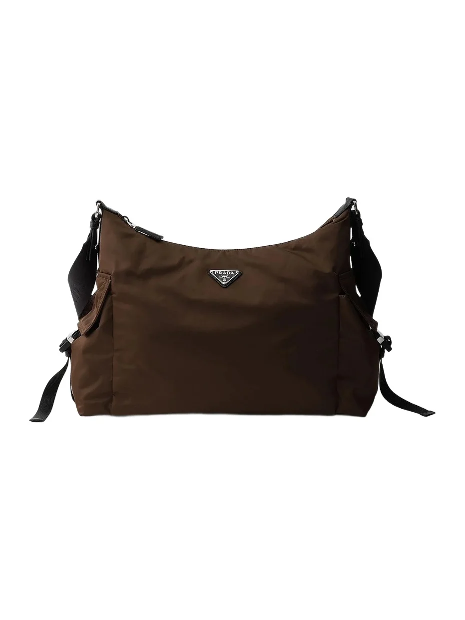 Prada Men's Explore Re-Nylon and Leather Bag - Brown