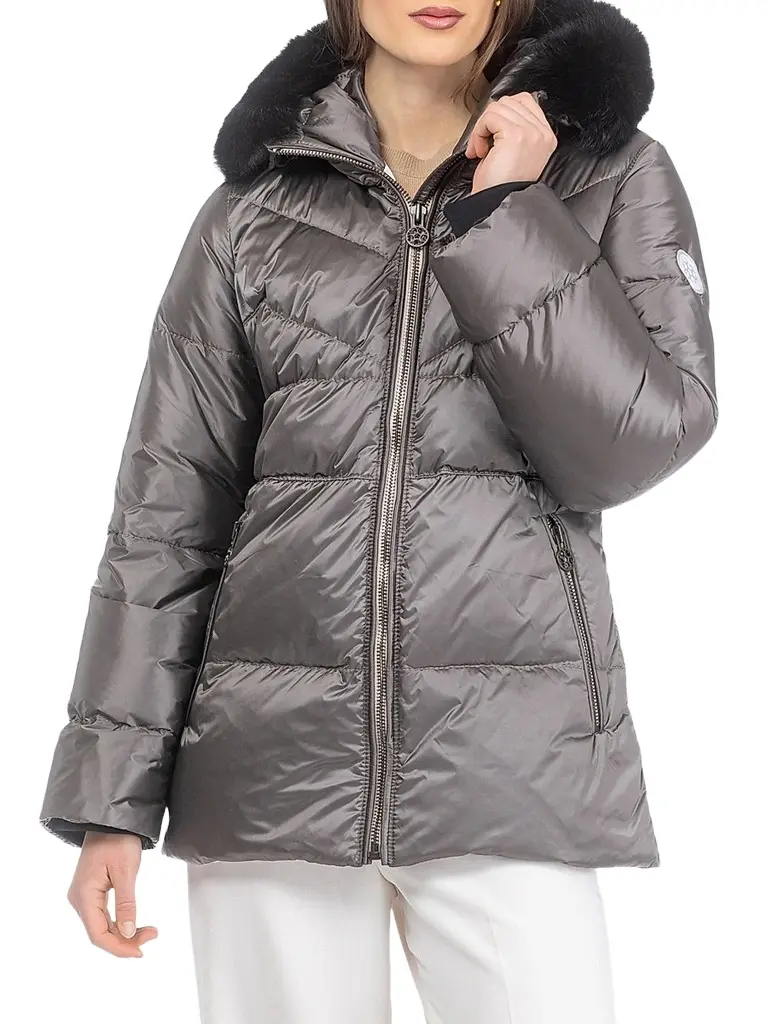 Gorski Women's Apres-Ski Parka with Detachable Toscana Lamb Hood Trim | Thumbnail 2 Gorski Women's Apres-Ski Parka with Detachable Toscana Lamb Hood Trim | Thumbnail 2