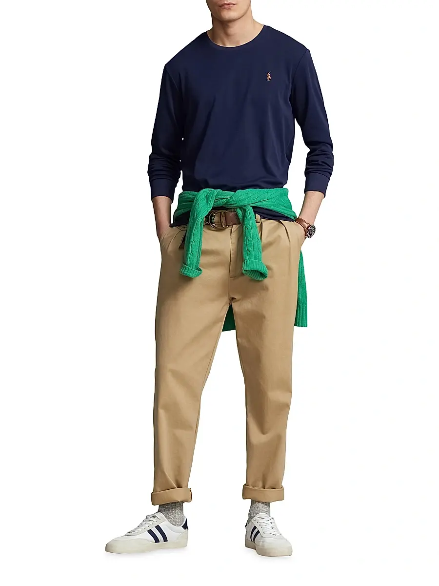 Polo Ralph Lauren Men's Pima Cotton Long-Sleeve Shirt | Thumbnail 2 Polo Ralph Lauren Men's Pima Cotton Long-Sleeve Shirt | Thumbnail 2