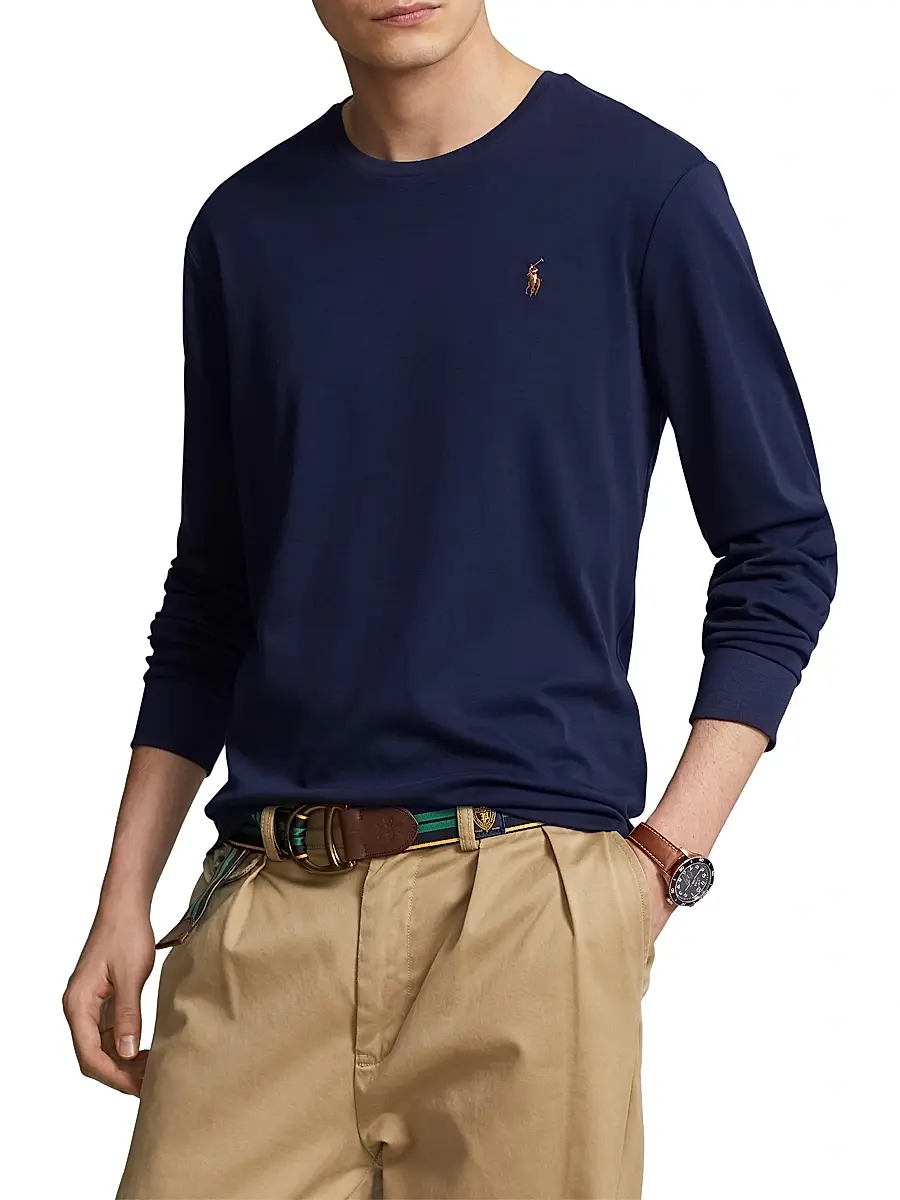 Polo Ralph Lauren Men's Pima Cotton Long-Sleeve Shirt | Thumbnail 3 Polo Ralph Lauren Men's Pima Cotton Long-Sleeve Shirt | Thumbnail 3