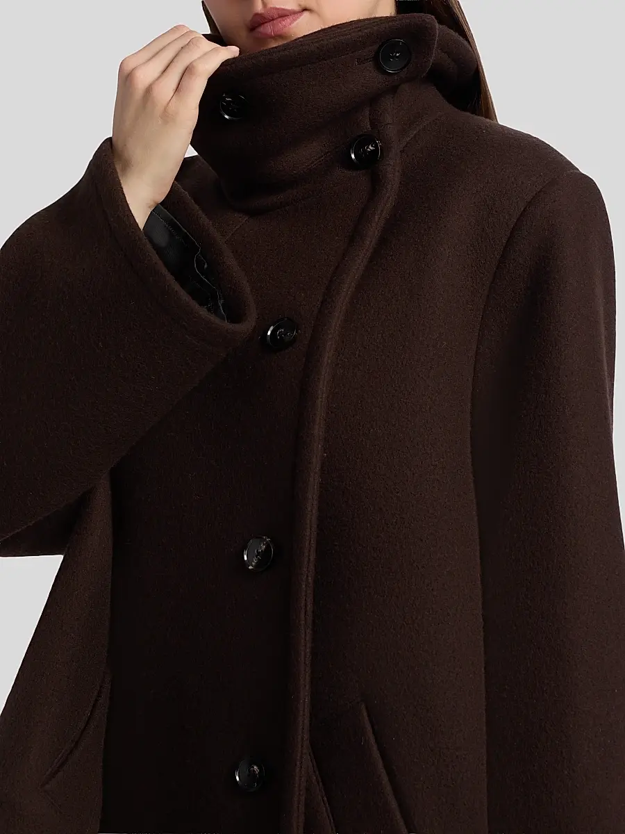 Co Women's Draped Collar Wool-Blend Coat | Thumbnail 6 Co Women's Draped Collar Wool-Blend Coat | Thumbnail 6