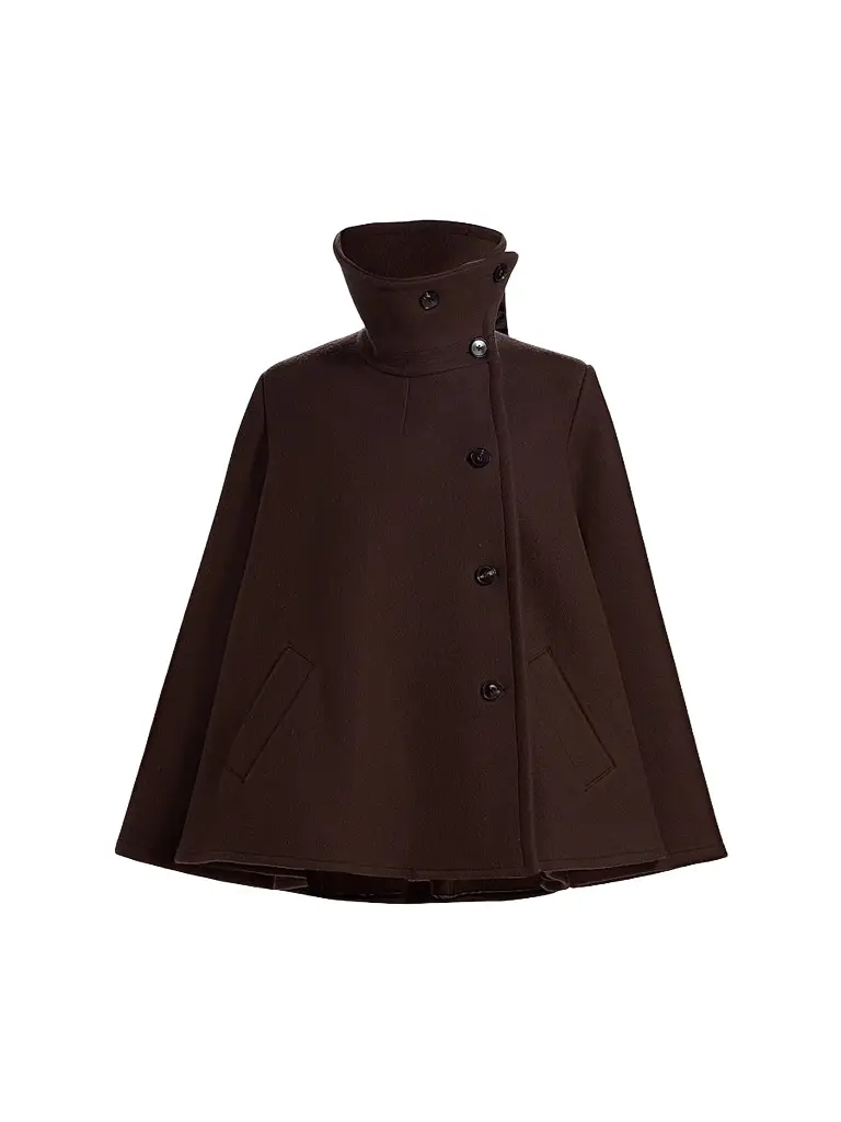 Co Women's Draped Collar Wool-Blend Coat