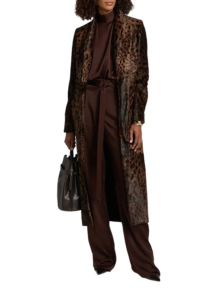 Lapointe Women's Calf Hair Long Coat | Thumbnail 2 Lapointe Women's Calf Hair Long Coat | Thumbnail 2