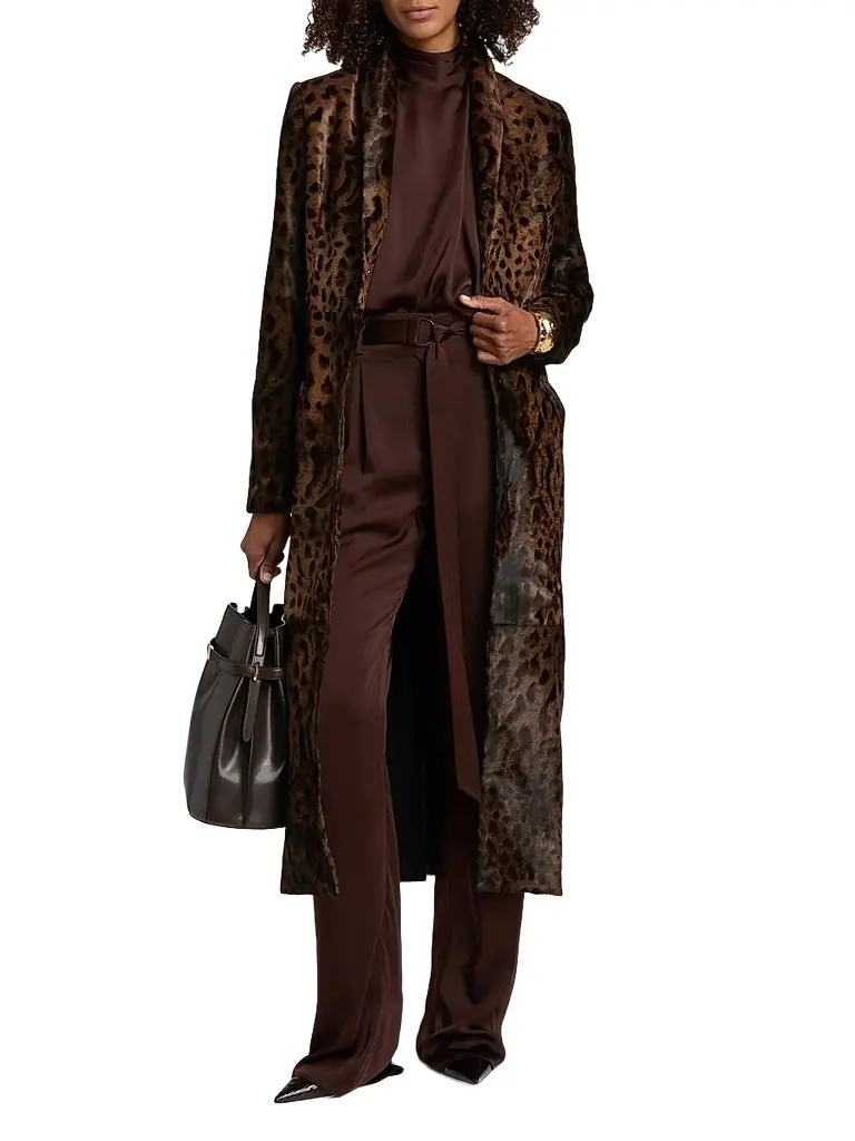 Lapointe Women's Calf Hair Long Coat | Thumbnail 3 Lapointe Women's Calf Hair Long Coat | Thumbnail 3