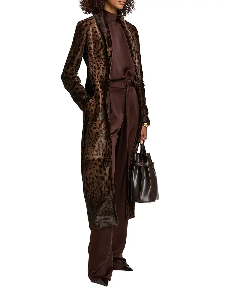 Lapointe Women's Calf Hair Long Coat | Thumbnail 4 Lapointe Women's Calf Hair Long Coat | Thumbnail 4