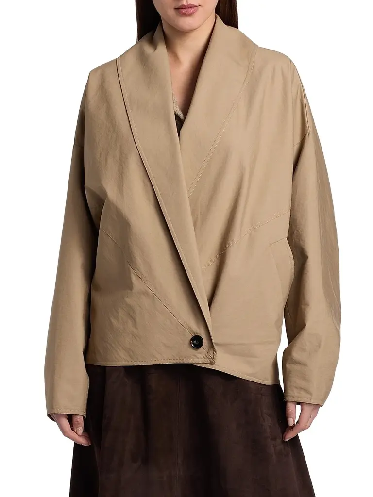 Co Women's Wrap Cotton-Blend Jacket | Thumbnail 3 Co Women's Wrap Cotton-Blend Jacket | Thumbnail 3