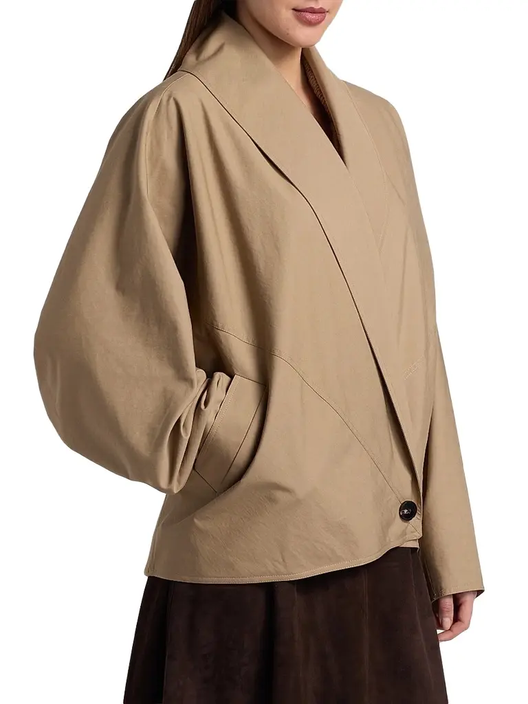 Co Women's Wrap Cotton-Blend Jacket | Thumbnail 4 Co Women's Wrap Cotton-Blend Jacket | Thumbnail 4